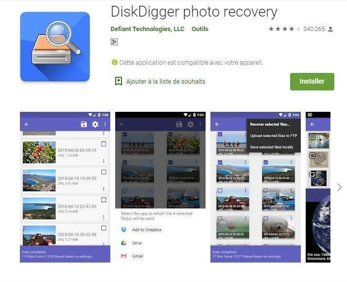 Récupérer vos photos supprimées sur android avec une application
