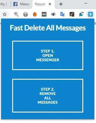 supprimer rapidement conversation messenger