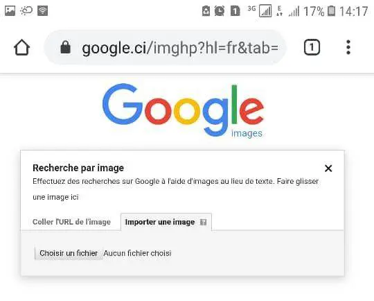 recherche par image - partir d'une photo