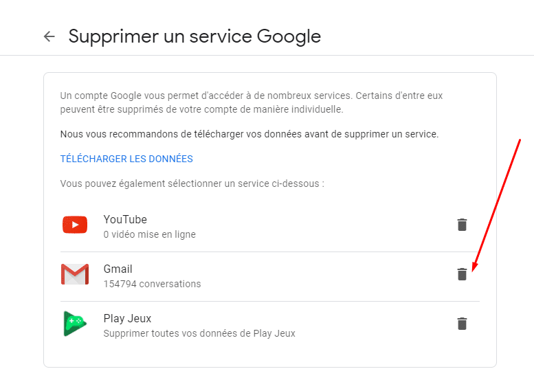 supprimer son compte gmail