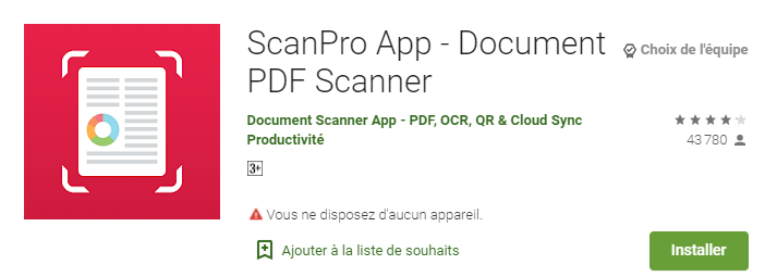 meilleur application pour scanner un documents - scanbot