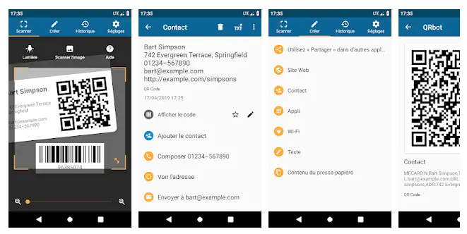 app QRbot - lecteur QR code