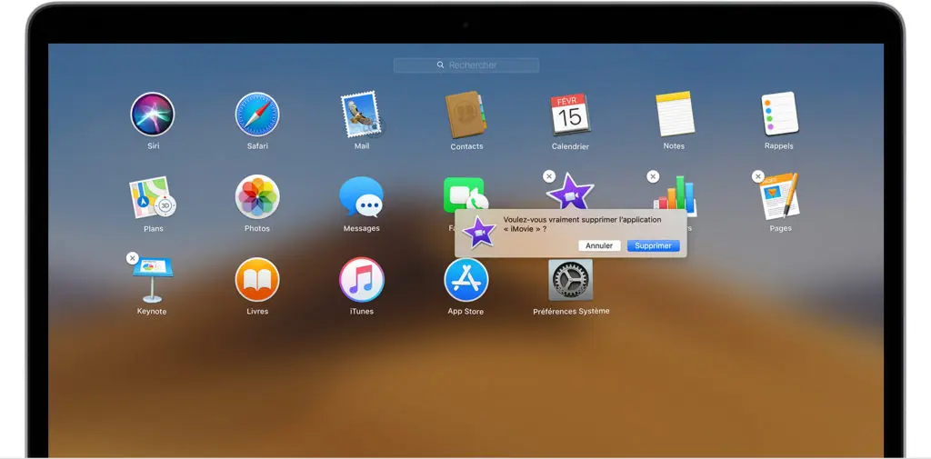 comment désinstaller une application su mac