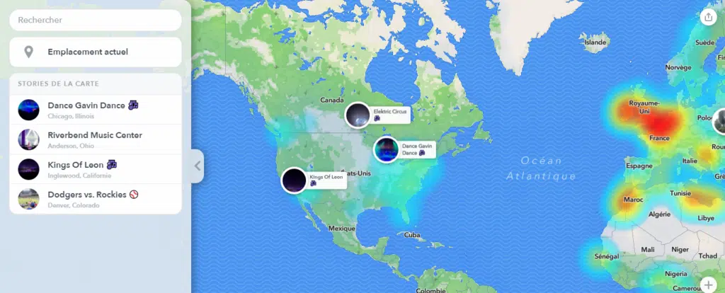 changer sa localisation snap